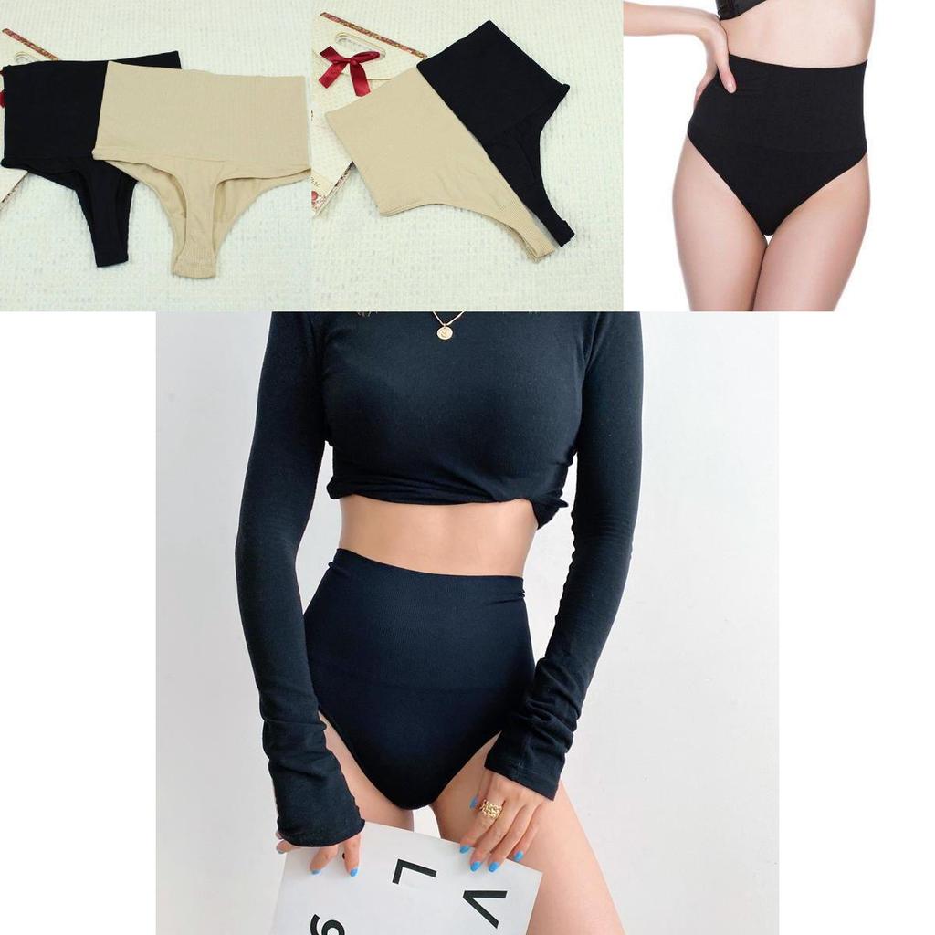 Seamless High Waist Body Shaping Thong Comfortable Nylon Fabric Tummy Control Panties