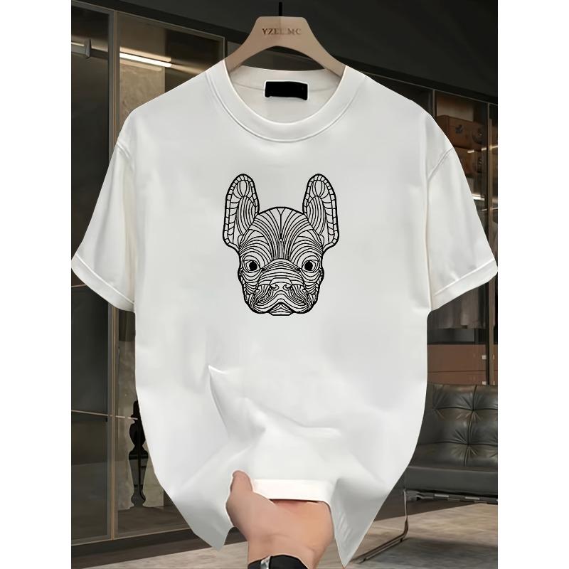European sizes Pure Trendy Print Short-Sleeve T-Shirt for Men, New Summer Casual Style, Loose Fit, Versatile Top for Men