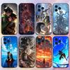Attack on Titan Anime Mobilskal För iPhone 16,15,14,13,12,17,Pro Max,Plus Silikon Svart Fodral