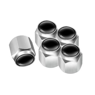 Tire Valves Stem Caps Hexagon Shape Metal Rubber Seal Dust Proof Car Wheel Dust Caps Quick Fixing for Various Vehicles