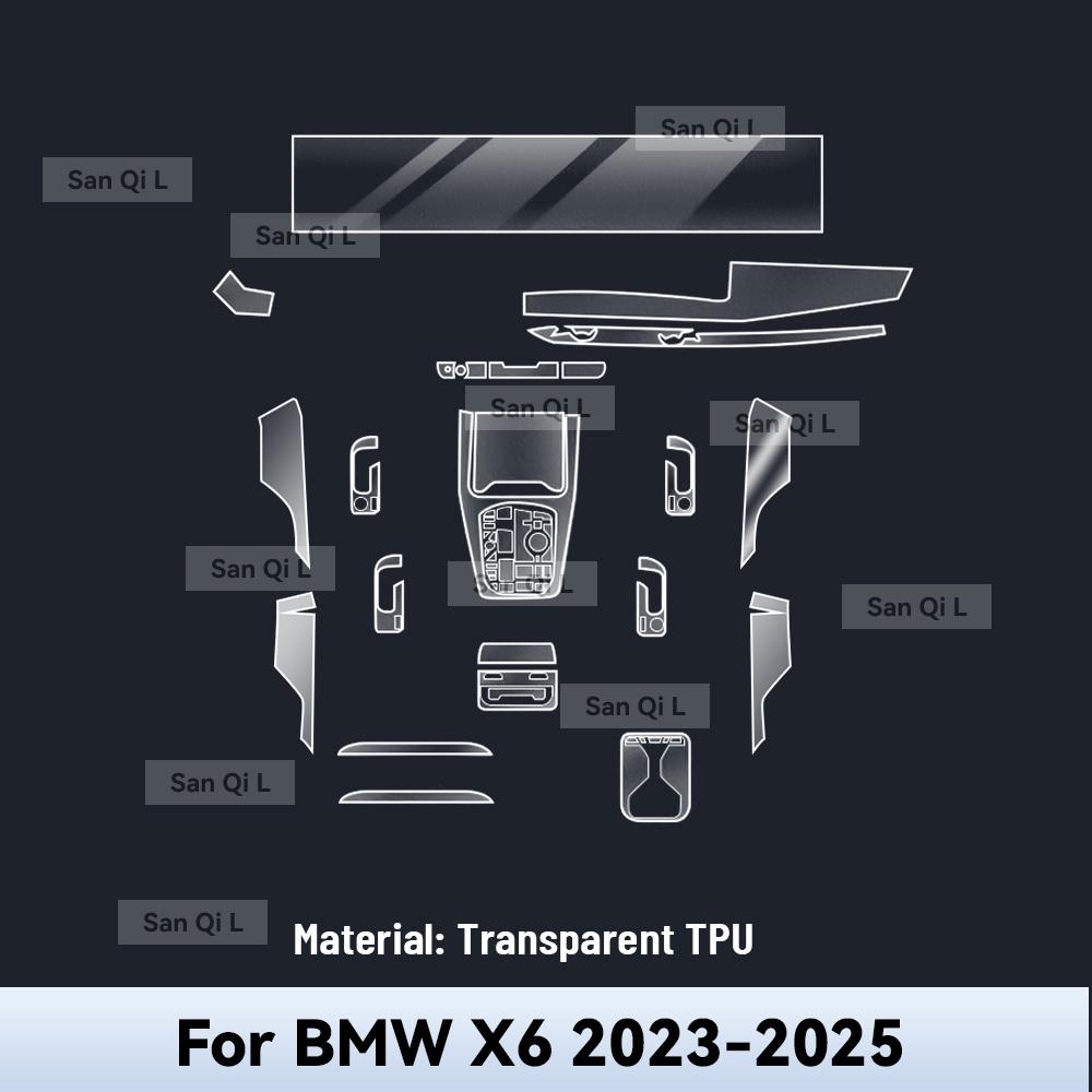Για BMW X6 2024 2025 Φιλμ Οθόνης Πλοήγησης Αυτοκινήτου από TPU Προστατευτικό Αυτοκόλλητο Κιβωτίου Ταχυτήτων Αντιχαρακτικό Αξεσουάρ Εσωτερικού