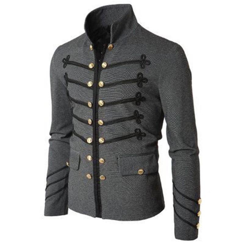 Jachetă Steampunk Vintage pentru Bărbați cu Piept Dublu Pentru Evenimente Cosplay Medievale
