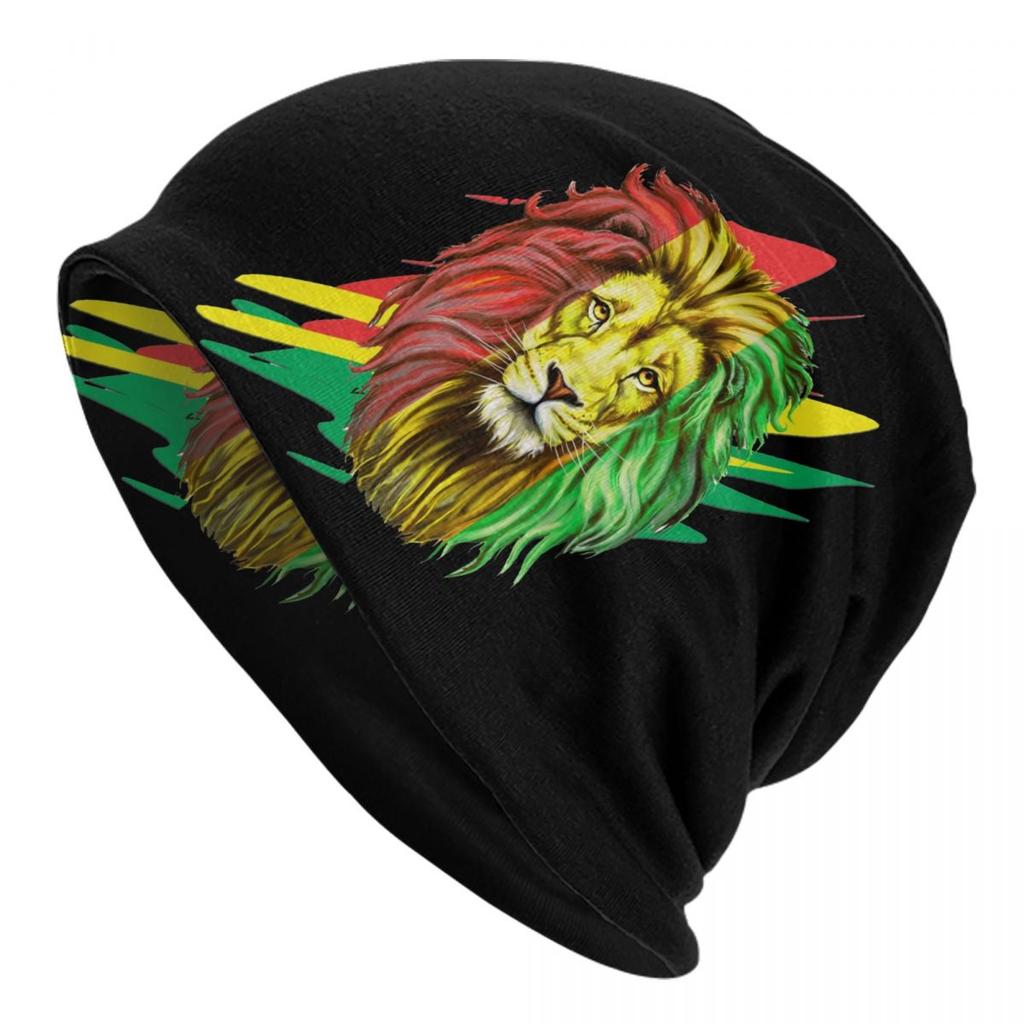Custom Lion Of Judah Rasta Jamaica Reggae Skullies Beanies Caps Unisex Winter Warm Knitting Hat WoUnisex Unisex Cool Adult Bonnet Hats