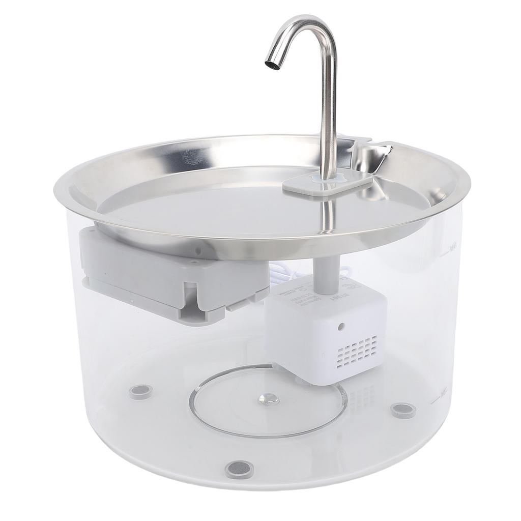 Cat Water Fountain Plastic Stainless Steel Bowl 3L Capacity Automatic Pet Water Dispenser Dog