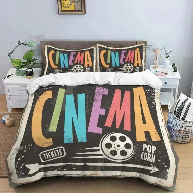 Movie Film Clap Board Comforter Bedding Set King Queen Size Duvet Cover Quilt Pillowcase
