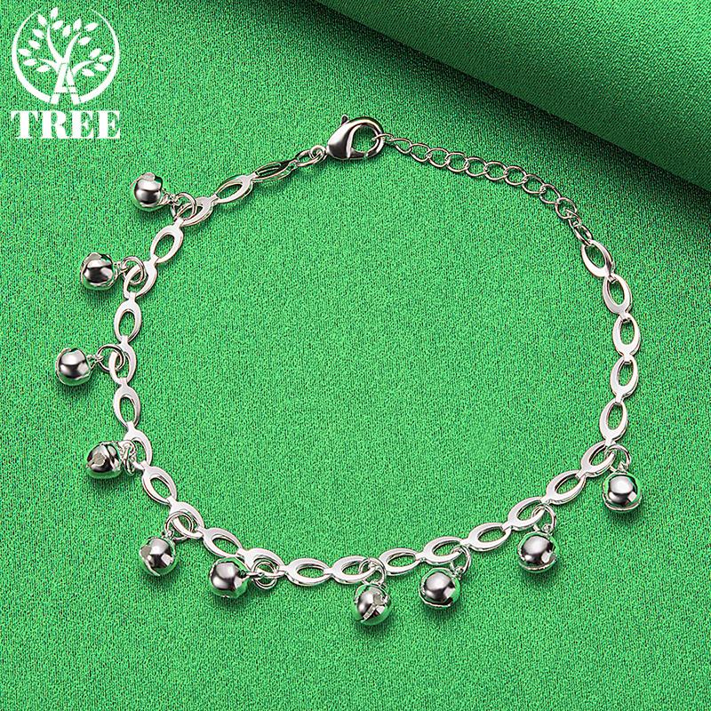 Vintage 925 Sterling Silver Multi-Bell Bracelet Fashion Charm Grace Jewelry Party Women Wedding Engagements Gifts Accessories