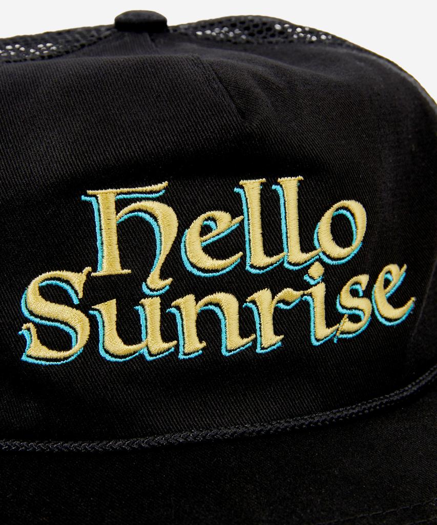 HELLO SUNRISE Heritage Logo Relaxed Fit 5P Cap_Black