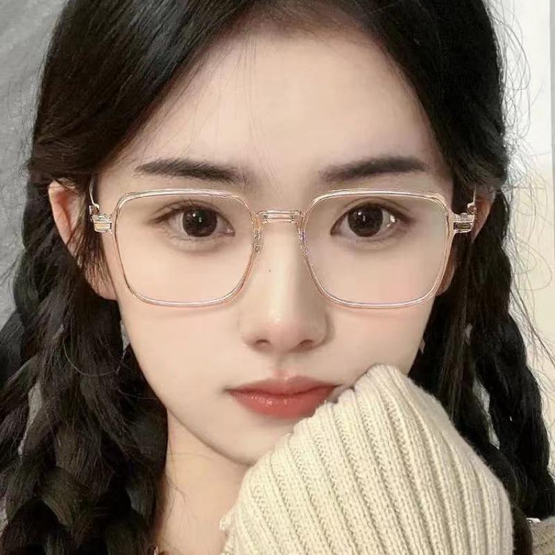 Oversized Reading Glasses Trendy Anti Blue Light Far-sighted Eyewear Women High-definition Optical Eyeglasses