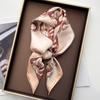 Luxury Chain Square Scarf For Women Elegant Ladies Hijab Neckerchief Shawl 70*70Cm Soft Stain Imitation Silk Scarves