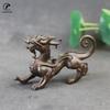 Antique Copper Lucky Beast Pixiu Sacred Beast Statue Desktop Ornament Feng Shui Figurine Home Decoration Crafts Accessories