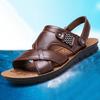 Men Sandals Genuine Leather Beach Shoes Soft Cowhide Casual Male Slippers