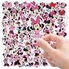 MINISO 65pcs Disney Mickey Mouse and Minnie Mouse Cartoon Stickers, Cute DIY Laptop Luggage Scrapbook Bicycle Waterproof Sticker Toys