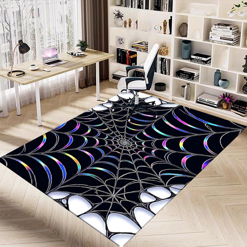 1PC Spiderweb Pattern Extra Large Non Slip Floor Carpet, Office, Family, Studio Large Area Rug Indoor Rugs, Bold Statement Piece