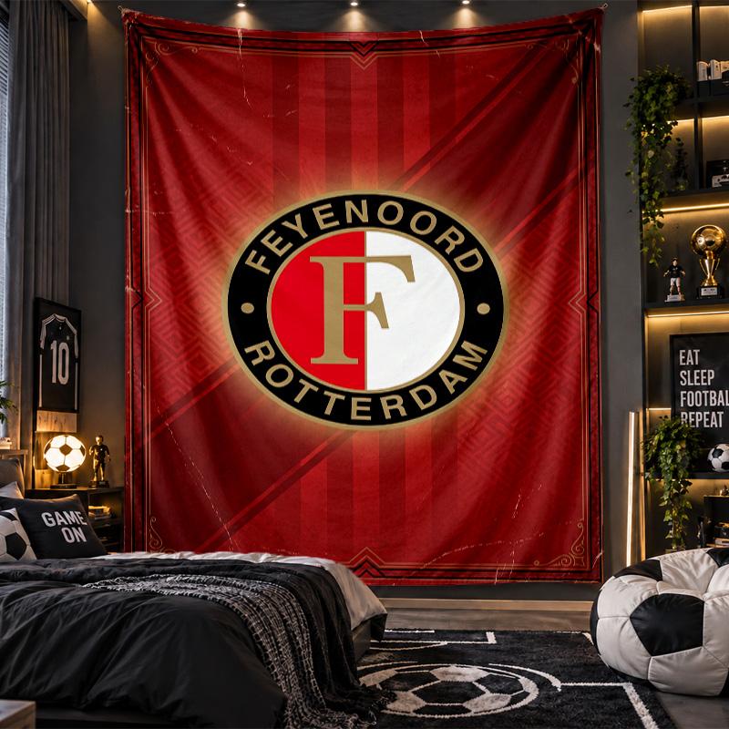 Wall Hanging Tapestry Feyenoord Print Cloth for Living Room Bedroom Home Decor