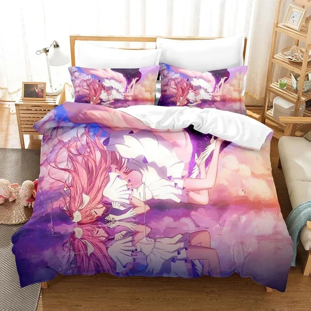 Fashion Top 3D Puella Magi Madoka Magica Bedding Sets Duvet Cover Set With Pillowcase Twin Full Queen King Bedclothes Bed Linen