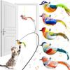 1 Stuks Kat Speelgoed Hangende Vogel, Intrekbaar Kat Prikkel Speelgoed, Levendig Piepen, Interactief Kattenkruid Speelgoed voor Binnenkatten Kittens Spelen Jagen Oefenen