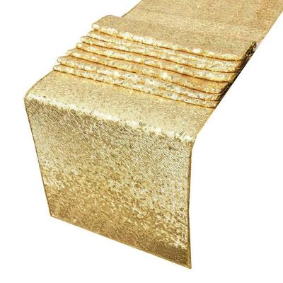 Sequin Table Runner Sparkly Rose Gold Event Party Supplies Fabric Decorations for Holiday Wedding Birthday Christmas Cloth Decor