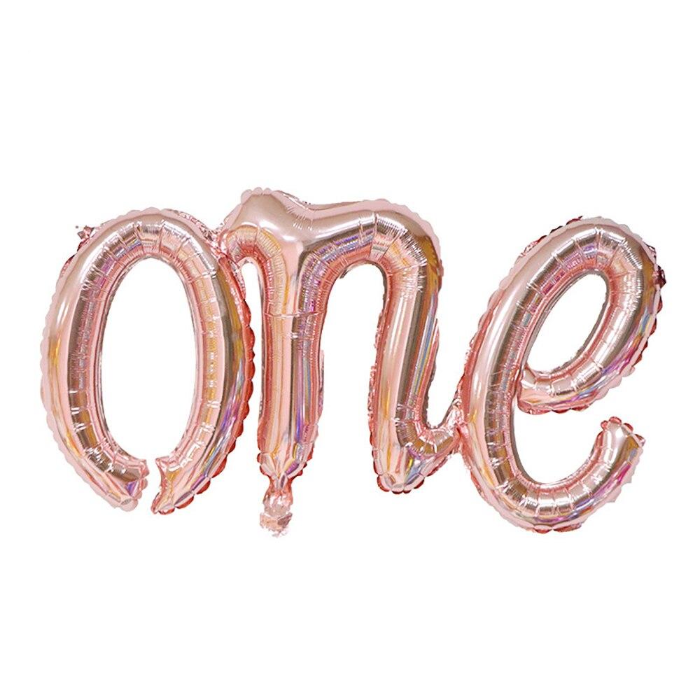 Big Size Gold Letter One  Balloons One Year Old Birthday Decorations Helium Ballons Wall Decor Birthday Party Supplies
