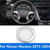 Steering Wheel Cover Molding Trim For Nissan Murano 2015- 2024 Matte Decoration Frame Sticker Accessories Car Styling