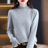 Women's Cashmere Half Turtleneck Sweater: Loose and Slim-Fit, Perfect for Layering In Autumn and Winter