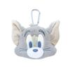 Tees Factory Brinquedo de Pelúcia Tom e Jerry com Mosquetão, Mascote com Zíper, Cor Poeirenta Tom, Aprox.. H136xL174xP65mm (TJ-5546995DT)