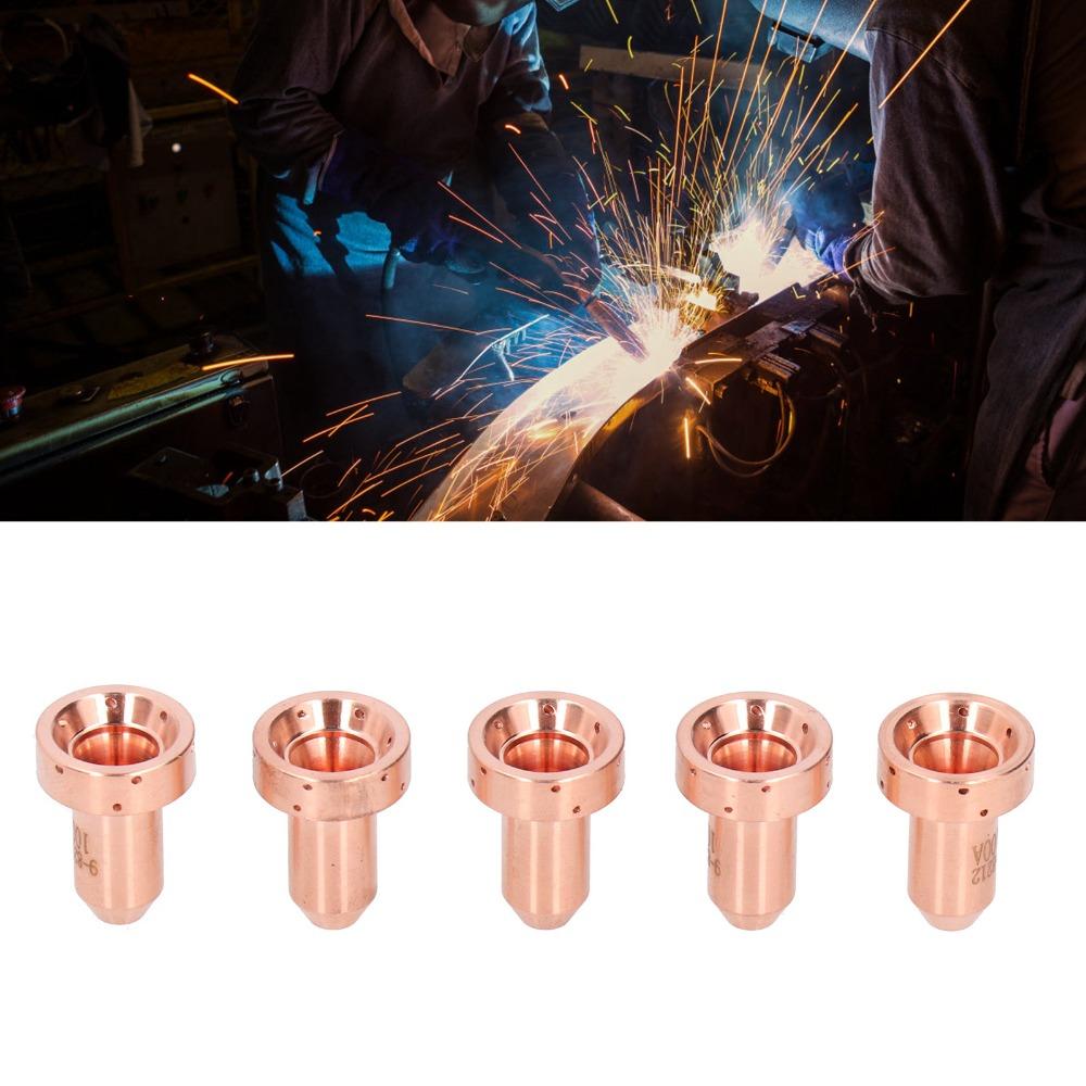 5pcs 9-8212 Plasma Cutter Nozzle Copper Plasma Cutter Kit Plasma Gouging Nozzle For Welding Machine
