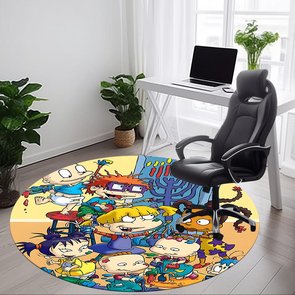 1pc Rugrats Office Round Area Rug, Under Office Chairs Bedroom Living Room Home Decor, Room Decoa1016082