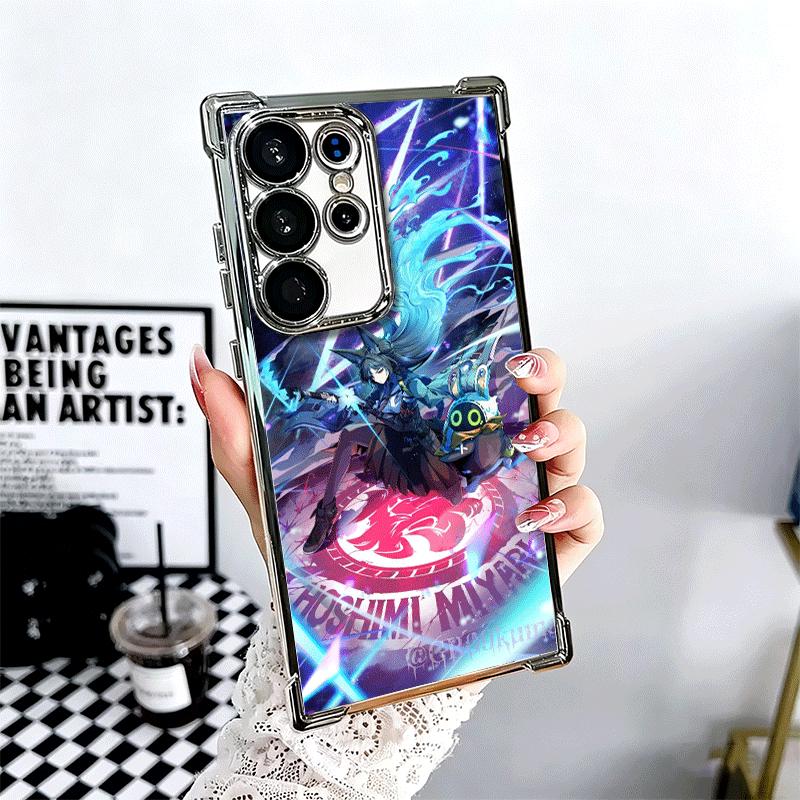 Zenless Zone Zero Hoshimi Miyabi Plating Phone Case For Samsung Galaxy S24 S25 FE S26 Edge S23 Ultra S22 S21 Plus S20 Anti-Fall