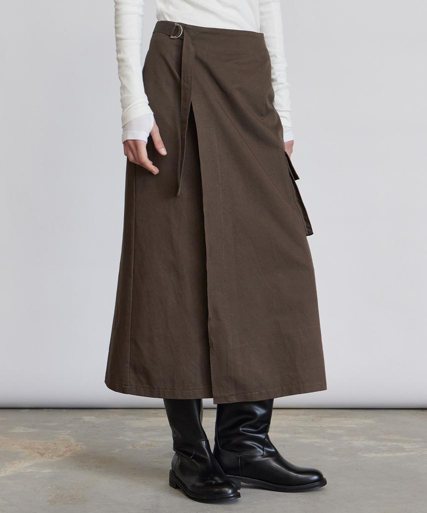 Itove Seoul Cargo Long Wrap Skirt Dg