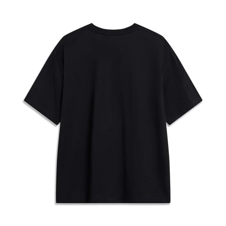 Li Ning T Shirts Men's Black Crew Neck Thin Straight Fit AHST795-3