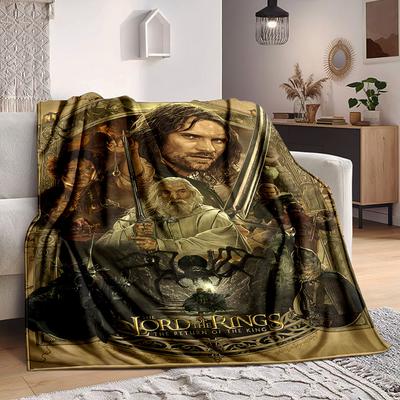 1 stuks Lord of the Rings Deken Lichtgewicht Flanellen Plaid Voor Bank, Bed, Reizen, Woonkamer, Kantoor, Bankstel, Stoel En Bed