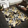 Camouflage-Style Carpet with Modern Abstract Pattern, Beige and Black Suitable for Use As an Anti-slip for Living Room Bedroom Sofas