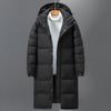 Donsjack Heren Lang Over de knie Jong Heren Winter Outdoor Witte Eendendons Capuchonjack Tide