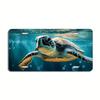 Realistic Sea Turtle Underwater Ocean Marine Life D Flat Aluminum Tin Sign for Coastal Car Wall Decor Beach House Bar Ga