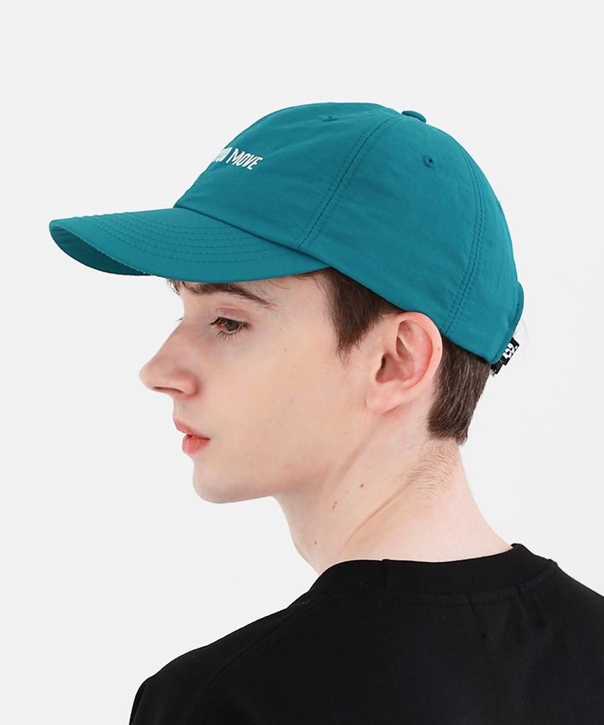 WHEN YOU MOVE Nylon Logo Embroidered Ball Cap Green