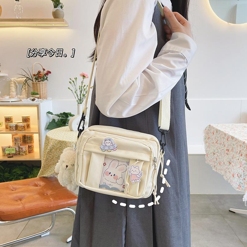 Summer New Korean Version of Small Fresh Cute Quirky Personality Creative Transparent Card Soft Sister Student Crossbody Bag CLE