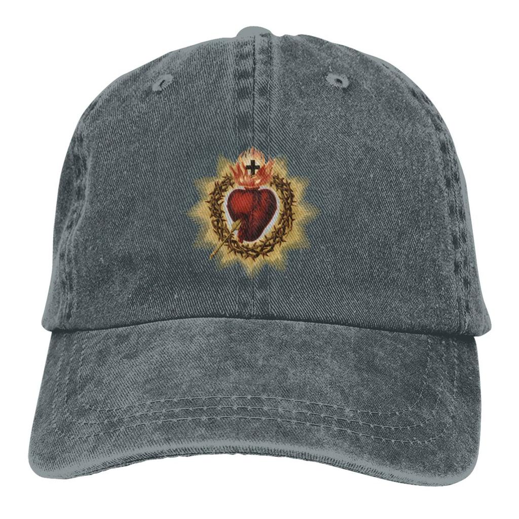 Sacred Heart Catholic Baseball Cap Unisex Hats WoUnisex Visor Protection Snapback Jesus God Cross Caps