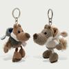 10cm fofo fofo pele lobo chaveiro feminino pelúcia animal chaveiro bolsa carro acessórios mulheres festa boneca meninas presente pelúcia chaveiro