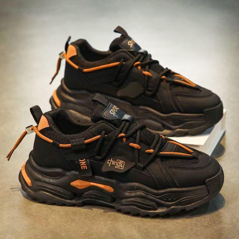 Men's Shoes Popular New Deodorant Spring Heightening Men's Sports Mesh Thick-soled Casual Running Dad Trendy Shoes