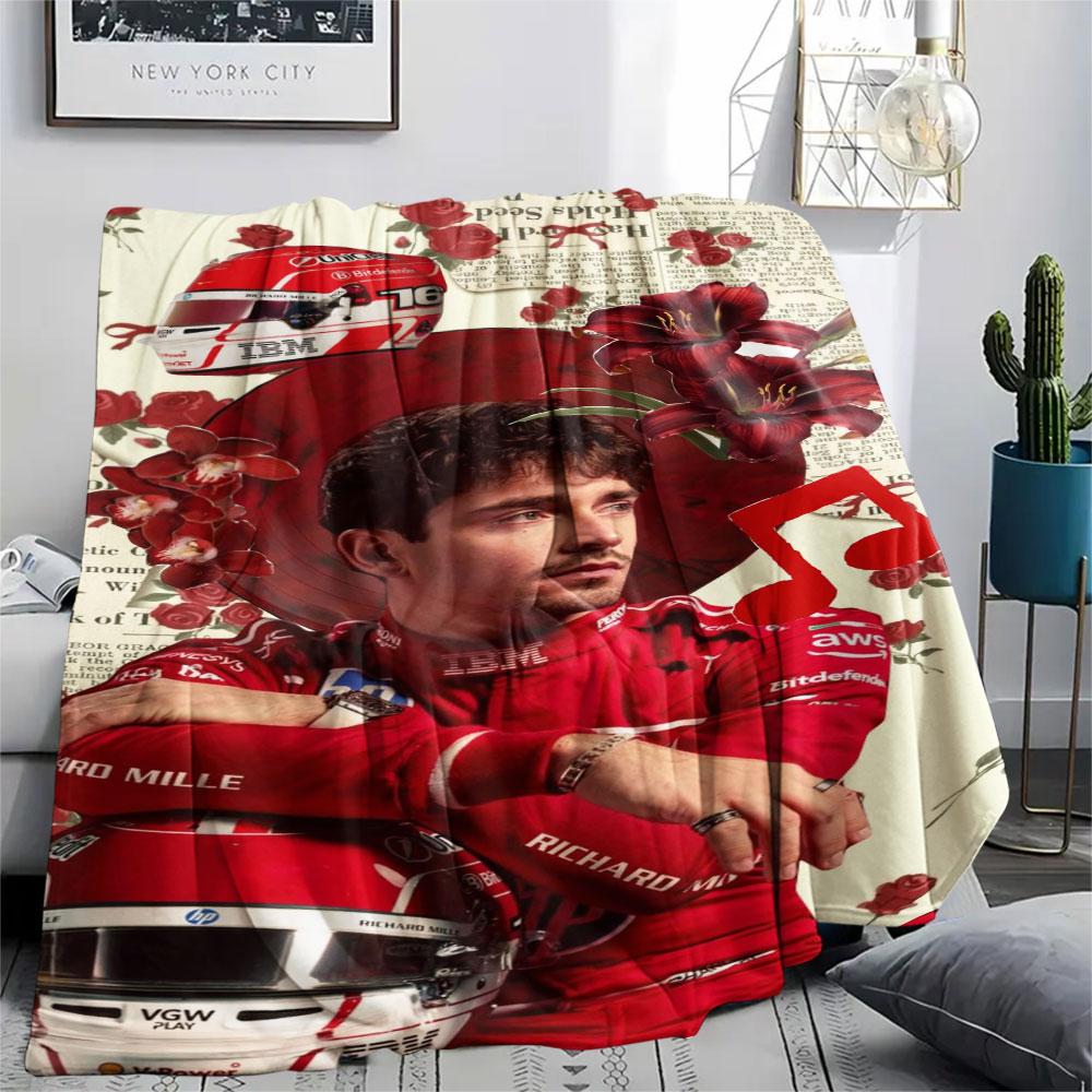 1 Stück Charles Leclerc gemusterte Flanelldecke Geeignet für alle Jahreszeiten für Heimdekoration Wärme und Komfort Geschenke Feiertagsgeschenk