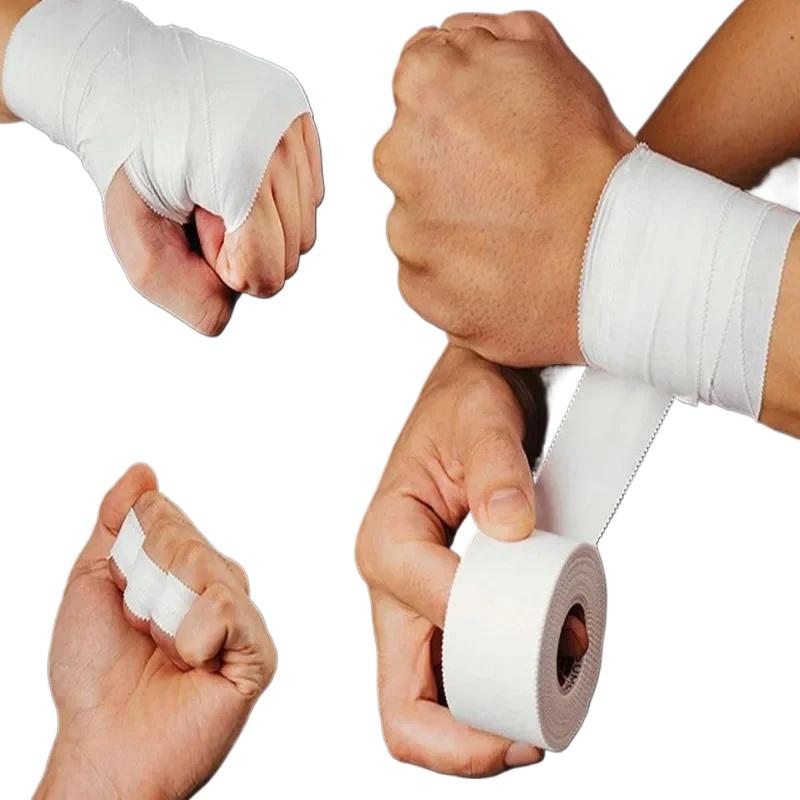 New Sport Support Cotton Athletic Tape First Aid Tools Waterproof Cotton Rigid Strapping Sports Bandage Tape for Sports Support