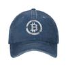 Punk medvilnės Bitcoin simbolis beisbolo kepurė, skirta unisex moterims, kvėpuojanti kriptovaliutos prekiautoja Vintage BTC Geek tėčio kepurė lauke