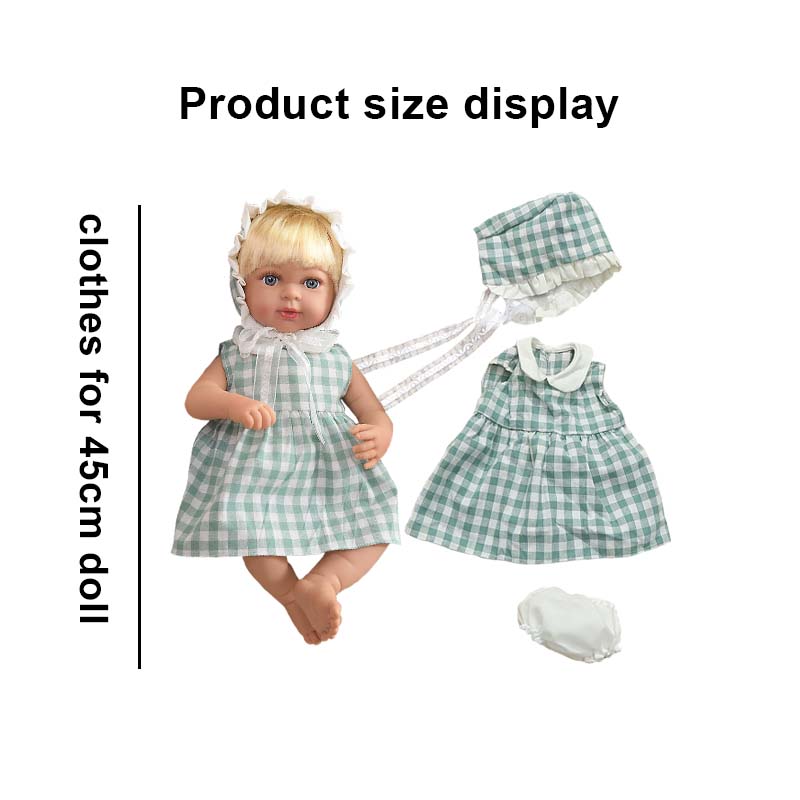 Reborn Baby Doll Clothes for 45cm Dolls Sweater Dress Baby Dolls Clothes Accessories Fashion Reborn Doll Dress Up Accessories