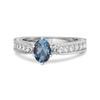 London Blue Topaz Tapered Five- 925Stone Ring - 925 Sterling Silver