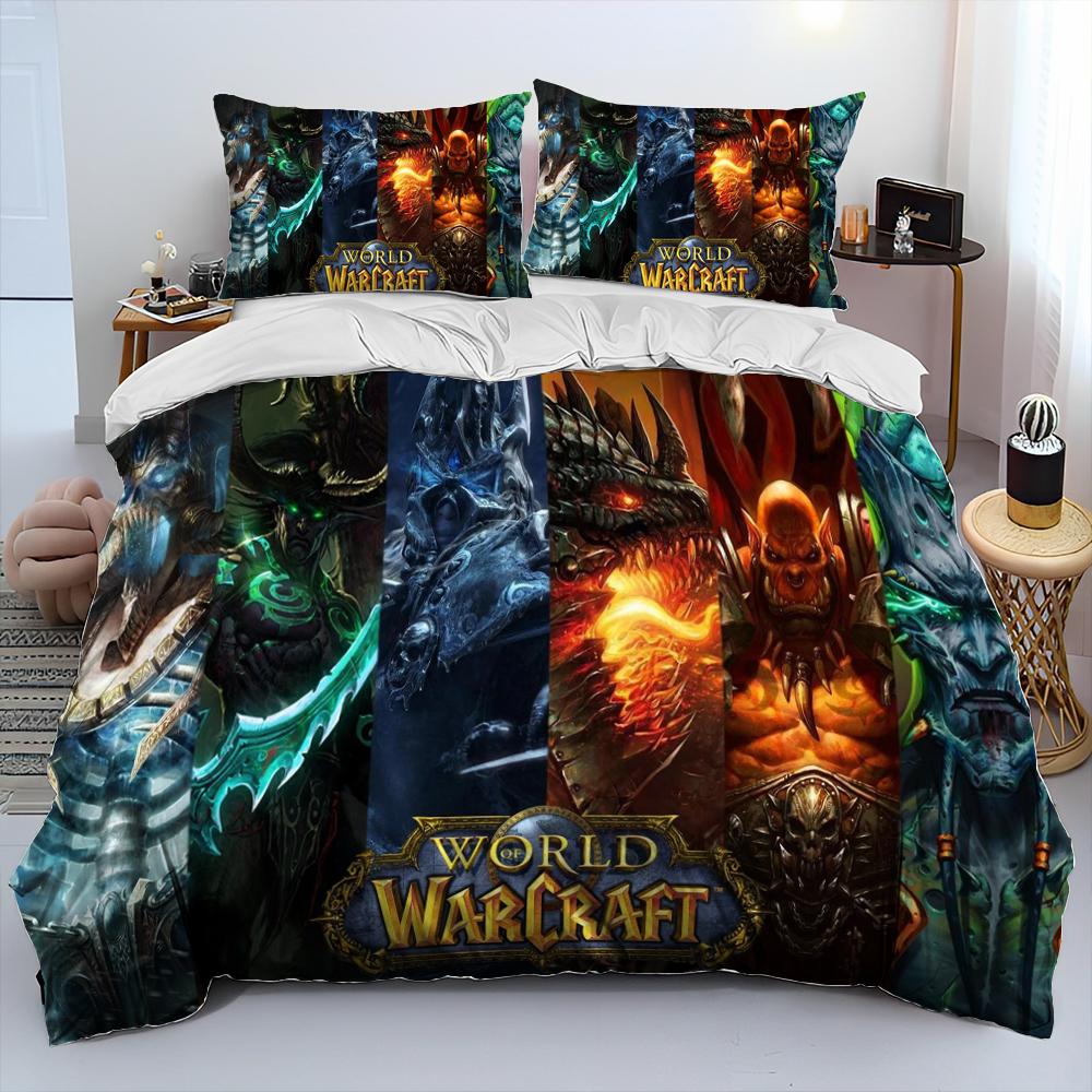 World of Warcraft, WOW, Mängija Mängija Tekikott Voodipesu Komplekt, Tekikoti Kate Voodi Komplekt Tekikoti Kate Padjapüür, Kuninga Suuruse Kuninganna Suuruse Voodipesu Komplekt