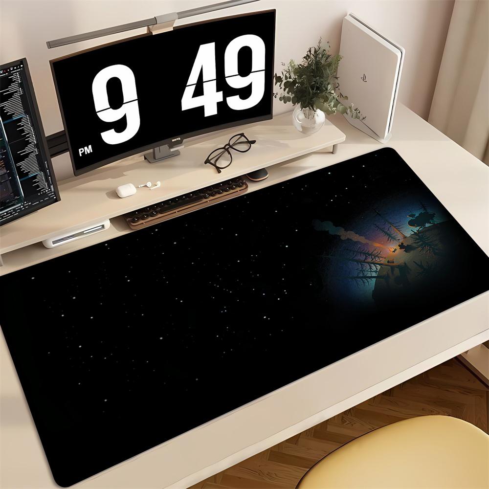 Mouse Pad Anime Keyboard Pad Laptop Outer Wilds Solar System Desk Mat PC Gaming Accessories Natural Rubber Mousepad XXL Carpet
