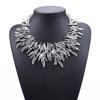Vintage Exaggerated Short Collarbone Necklace, Electroplated Fashion Jewelry For Women