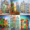 DIY 5D Diamond Painting Full Round Drill Cartoon Abstract House Diamond Embroidery Cross Stitch Kit Home Decor Wall Art Gift