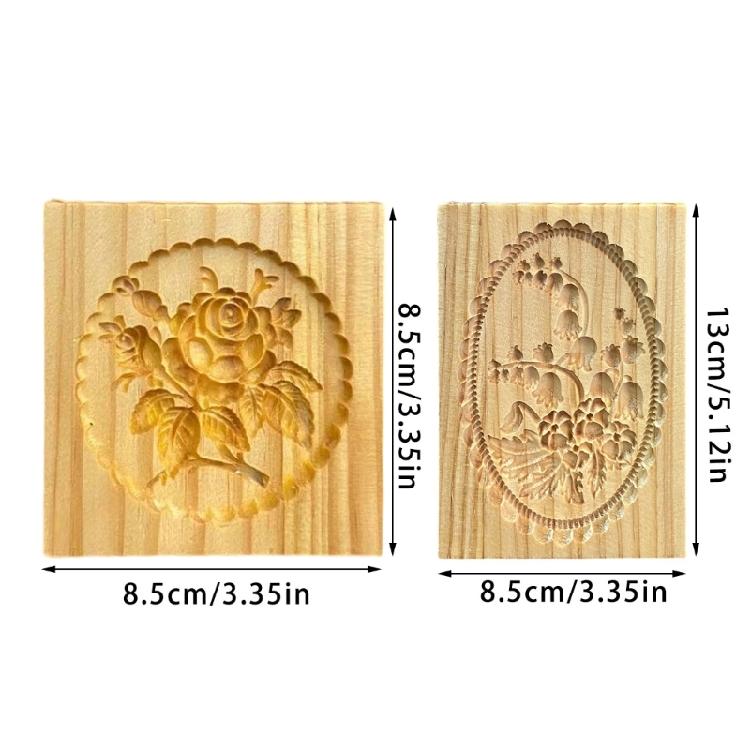 Classical Wood Cookie Molds With Unseamed Releases Feature Natural Materials Construction Perfect For Shaping Cookie And Chocolates