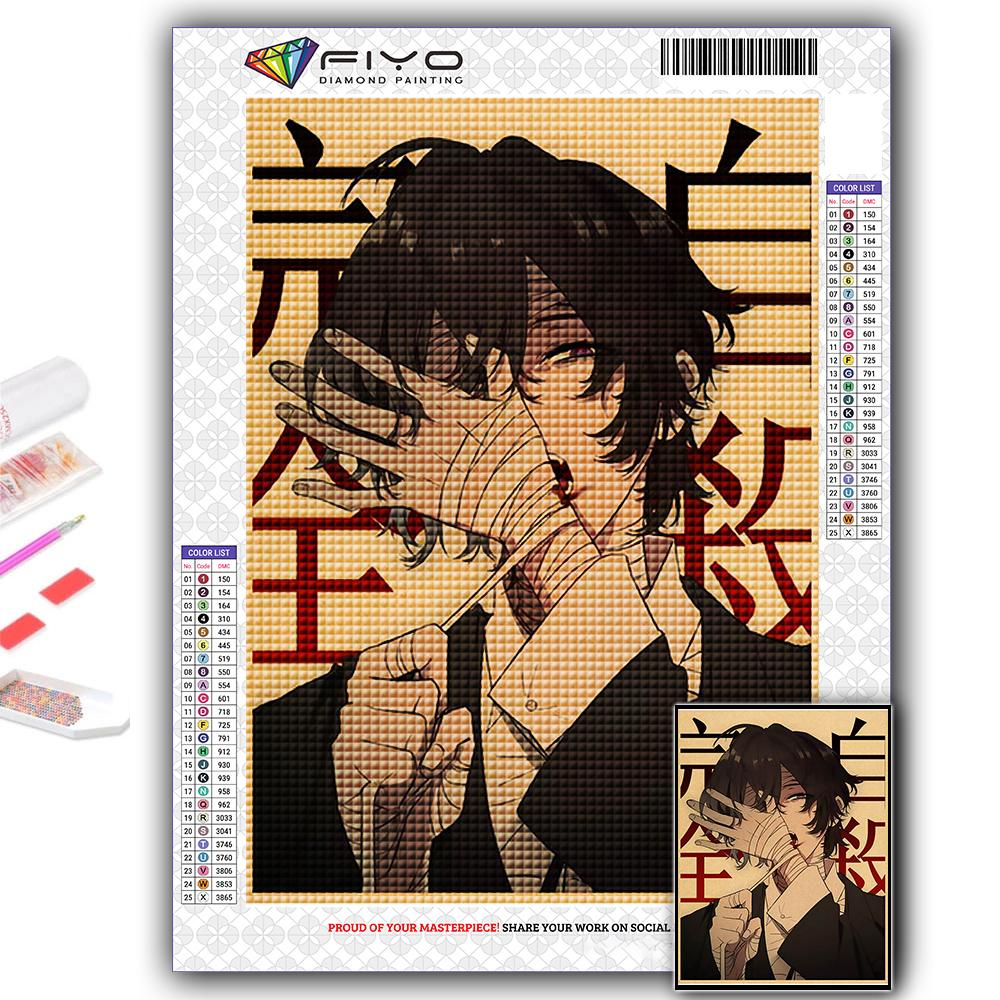 DIY 5D Diamond Painting Anime Bungou Stray Dogs Cross Stitch Kit Full Drill Embroidery Mosaic Art Picture of Rhinestones Gift